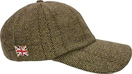 Nicky Adams Countrywear Tweed Baseball Cap with Waterproof Leather Peak | Stylish Outdoor Cap for Men | Teflon-Coated Wool | Made in UK | Ideal for Fishing, Hunting and Hiking