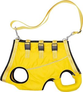 Dog Lift Harness Full Body Support & Recovery Sling Dog Lifter Vest Harness for Old, Joint Injuries, Arthritis, Disabled Dogs Walk (Yellow, S)