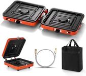 Odoland Portable 2 Burner Camping Stove, 4400w Camp Stove Lightweight Gas Stove for Camping Cooking Outdoor Backpacking and Picnic