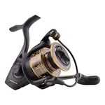 PENN Battle III Spinning, Fishing Reel, Spinning Reels, Sea - Inshore Fishing, Rugged, Saltwater Spin Reel for Lure and Bait Fishing - Bass, Pollack, Cod, Mackerel, Wrasse, Unisex, Black Gold, 2500