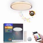 CHYSONGOODS 50CM BZ LED Music Ceiling Light, Alexa Compatible, Built-in Bluetooth Speaker, RGB Lighting Effect, dimmable, Comes with Remote Control