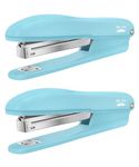 Mr. Pen- Staplers for Desk, 2 Pack with 200 Staples, 20 Sheet Capacity, Blue, Office Stapler, Desk Stapler, Stapler with Staples, Stapler Set