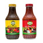 Tricnic Jerk BBQ Sauce - Tricnic Jerk Marinade Hot - Mixed Pack 2 Bottles 17 - oz.