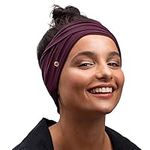 BLOM Original Boho Headbands for Women's Hair- Non-Slip Knotted Hair Band for Women Made in Bali- 6" Wide Multistyle Elastic Head Scarfs for Women Perfect for Running, Yoga, Travel, Workouts & Fashion