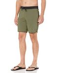 Billabong Men's Standard 73 Lo Tide Scallop Boardshort Swim Short Trunk, 19 Inch Outseam, Military, 34