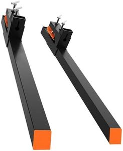 60 Inch Pallet Forks,60" Clamp on Pallet Forks Rated 2000 LBS for Loader Bucket Skid Steer Tractor, 45" x 1.9" Fork Length (Without Stabilizer Bar, Steel, 60")