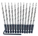 FTG USA Tapered Countersink Drill Bit Set 12 Pc #8 (11/64") Tapered Drill Bit Replacement, Countersink Bit Same Size for Wood Countersink Drill Bits