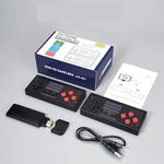 GSH Plug & Play Wireless Video Game for Kids (8 bit Retro Built-in Games) for up to 2 Players-Multi Color