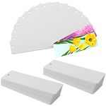 Belle Vous 300 Pack Blank White Paper Card Bookmarks - 15 x 5cm / 6 x 2 inches - Book Markers with Hole for a Tassel - Bookmark Set for Reading, DIY & Gifts - for Kids/Children, Men & Women