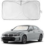 for 3 Series 2024 Windshield Sun Shade for BMW 3 Series Accessories Foldable Sunshade Protector for 2020 2021 2022 BMW 330i M340i 4-Layer Car Sun Visor Cover 3-Series Windshield Sun Reflector