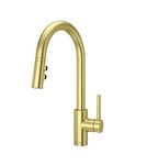 Pfister Stellen Kitchen Faucet with Pull Down Sprayer, Single Handle, High Arc, Brushed Gold Finish, LG529SABG
