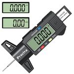 Preciva Tyre Tread Depth Gauge, 0-25.4mm/Inch Digital Tyre Tread Depth Checker UK, Tire Tread Depth Gauge, Tyre Depth Measuring Tool with Large LCD Screen for Cars, Trucks, Motos, Black