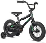 cubsala 12 Inch Kids Bike BMX Style Bicycle with Training Wheels Coaster Brake for 1 2 3 4 Years Old Toddlers Boys Girls, Black