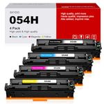 054H Toner Cartridge Replacement for Canon 054H 054 H CRG-054 Work with Canon MF642Cdw Toner Cartridges, Color imageCLASS MF644Cdw LBP622Cdw MF641Cdw Laser Printer Toner (4 Pack)