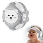 YomauiYee Baby Headphones-Infant Ear Protection for Babies 0-36 Months, 25dB NRR Baby Noise Cancelling Headphones with Little Bear Design,Airplane Essentials for Travel/Improves Sleep/Outdoor (Grey)