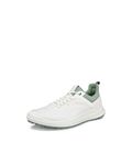 ECCO Men's Core Lace Waterproof Golf Shoe, White/Sedum Green, 10-10.5