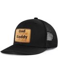 Dad in The Streets Daddy in The Sheets Hat Leather Patch Trucker Hat Dad Funny Hat Daddy to be Gift for Birthday Fathers Day, Fundad-blackblack, One Size