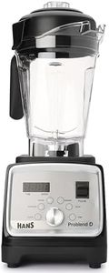 HANS Acrylonitrile Butadiene Styrene Problend-D 2500 Watts Digital Commercial Blender, Big 3 Liter Low-Profile Jar, Advance 6 Pre-Set Functions with Timer, Heavy Duty Professional Blender, Black