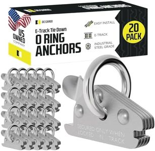 DC Cargo - E Track O Ring Tie Down Anchors (Pack of 20) - Extra Heavy Duty Steel E Track Accessories - Tie Down for ETrack System for Trailer Accessories, Motorcycle Anchor, Wheel Chock & Equipment