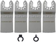 Oscillating Tool Blades, HEMUNC 4PCS Oscillating Multi Tool Diamond Saw Blades For Grout Removal, Flush Cut, Compatible with Dewalt Bosch Dremel Rockwell Makita Fein Multimaster Milwaukee and more