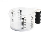 Ravencourt Living Easy to See Measuring Jug, Large Bold Markings, Stable Wide Base, Recessed Spout, Mixing, Baking, Visually Impaired, Dexterity Challenges