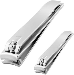 SS INSTRUMENTX 2 Pcs Nail Clippers Set, Heavy Duty Stainless Steel Nail Clippers for Fingernails & Toenails, Sharp, Durable Nail Cutter for Men & Women, Precise & Comfortable Nail Cutting Tool