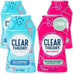 Clear Theory Water Flavoring Drops with Electrolytes, Water Enhancer Liquid Flavored Water Drink Mix, Hydration for Kids, Vegan, Gluten Free, Low Calorie (Blue Raspberry & Watermelon Berry)