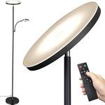 mukuxin Floor Lamp, Upgraded 42W 4200LM Super Bright LED Lamp Light for Living Room Bedroom Office with Reading Light, Dimmable Modern Standing Lamp with Remote & Touch Control