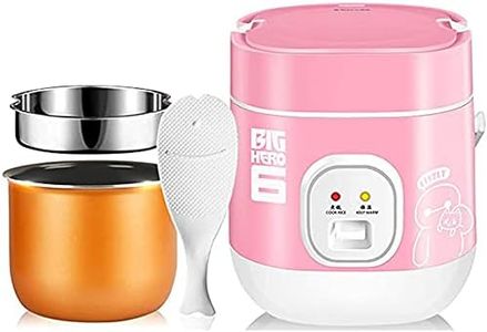 LEgdor Digital Mini 1.2L Rice Cooker And Steamer Non Stick with Keep Warm Function Premium Inner Pot 1-2 Persons 200W,Pink,Pink