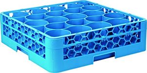 Carlisle FoodService Products Opticlean Newave Plastic Glass Rack with 20 Compartments, 20 Compartment, Carlisle Blue, (Pack of 4)