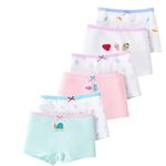 LeQeZe Girls Knickers Soft Cotton Kids Underwear Pants 6 Pack Size 4-5years