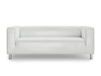 MASTERS OF COVERS Klippan 2 Seater Sofa Cover - Grey Velvet Slipcover, Classic Style, Washable, Handmade, Machine Washable