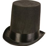 amscan Black Stovepipe Hat Halloween Costume Accessories, One Size