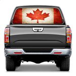 Rear Window Graphic Decals for Trucks Canada Canadian Flag Pickup Car Window Stickers 66" x 22" Truck Back Window Perforated Vinyl Window Film Decal