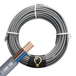 SHPELEC® Electrical Grey Twin and Earth 6242YH Cable - 2.5mm Mains Socket Ring Twin and Earth 6242YH Cable - All Lengths (5m, 10m, 15m & 20m)) (10metres - 2.5mm Twin and Earth Cable)