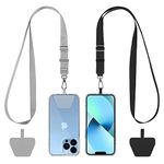 CACOE Universal Mobile Phone Chain 2 Packs - 2 x Adjustable Collar Lanyard, 2 x Durable Patches, Lanyard Mobile Phone Neck Strap Compatible with Most Smartphones