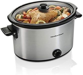 Hamilton Beach 10 Quart Slow Cooker, Stainless Steel, 33190F