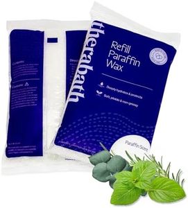 Therabath Paraffin Wax Refill - Thermotherapy - Use to Relieve Arthritis Discomfort, Stiff Muscles, & Dry Skin - for Hands, Feet, Body - Deeply Hydrates - Made in USA, 4 lb. Eucalyptus Rosemary Mint