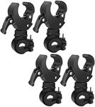 BAOZENP Universal Cane Holder for Drive Rollator, Wheelchair, Walker, Upgrade Elderly Crutches Stick Bracket Accessories, 1.3" MAX ID (4 PCS)