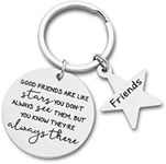 Shree Shyam Craft Friend Gifts Keychain BFF Teens Girls Sisters Key Chain Besties Good Friends are like Stars You Don't Always See Them, But You Know They are Always There