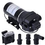 BOKYWOX AC110V Self Priming Water Pressure Diaphragm Pump 40PSI 4.5GPM 17L/min Booster Pump Sprayer for Home/Misting/Caravan/RV/Boat/Marine(NMDP41-G45-40-110)