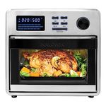 Kalorik MAXX Digital Air Fryer Oven, 16 Quart, 9-in-1 Countertop Toaster Oven and Air Fryer Combo, 21 Smart Presets, 9 Easy-to-Clean Accessories, 1600W, Stainless Steel