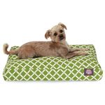 Sage Bamboo Small Rectangle Indoor Outdoor Pet Dog Bed with Removable Washable Cover by Majestic Pet Products