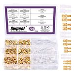 Swpeet 720Pcs 2.8/4.8/6.3mm Male and Female Wire Spade Connector Wire Crimp Terminal Block with Insulating