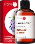 H'ana Lavender Oil Essential Oil for Diffuser - 100% Natural Lavender Oil Essential Oils for Skin - Lavender Essential Oil for Hair, lavender massage oil (30ml)