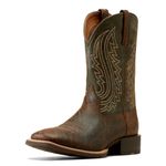 Ariat Men's Sport Big Country Cowboy Boot, Forest Green/Mahogany Elephant Print, 9 Wide
