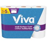 Viva Multi-Surface Cloth Paper Towels, Choose-A-Sheet 3 Big Rolls = 5 Regular Rolls (83 Sheets Per Roll)