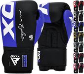 RDX Boxing Gloves, Maya Hide Leather Training Gloves for Muay Thai, Kickboxing, Sparring, Punch Bag, Punch Bag, Kickboxing Gloves, Martial Arts Training, Home Gym, Men, Women, 8 10 12 14 16 oz