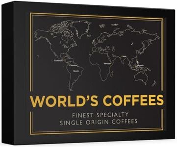 Caja de 6 Cafés Molidos Gourmet de origen único - WORLD'S COFFEES | 300g (6 x 50g) - Idea de Regalo para él y ella | Disfruta en la comodidad de tu hogar