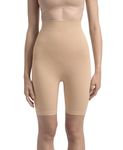 Jockey SH18 Women's High Waist Microfiber Elastane Stretch Seamfree Shorts Shapewear_Skin_XL